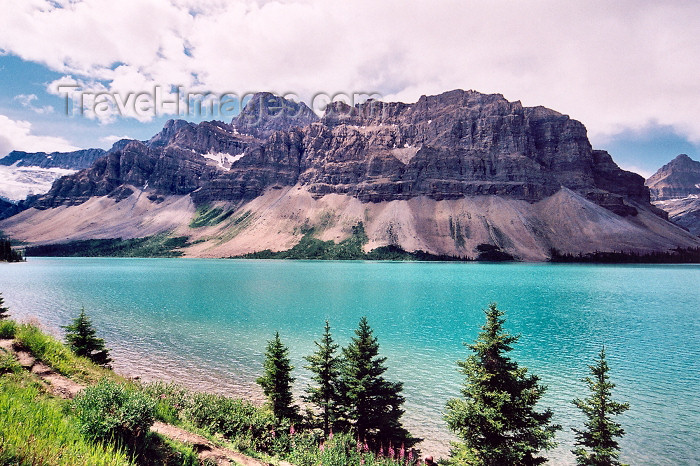 canada201: Canada / Kanada - Peyto Lake (Alberta): view towards the mountains - Banff NP - photo by M.Torres - (c) Travel-Images.com - Stock Photography agency - Image Bank