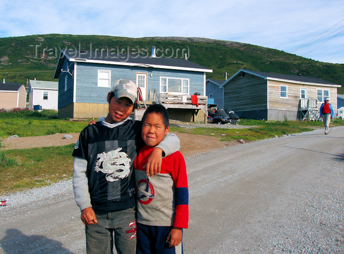 canada325: Canada / Kanada - Nain (Labrador): Eskimo / Inuit boys in Labrador's northernmost town - photo by B.Cloutier - (c) Travel-Images.com - Stock Photography agency - Image Bank