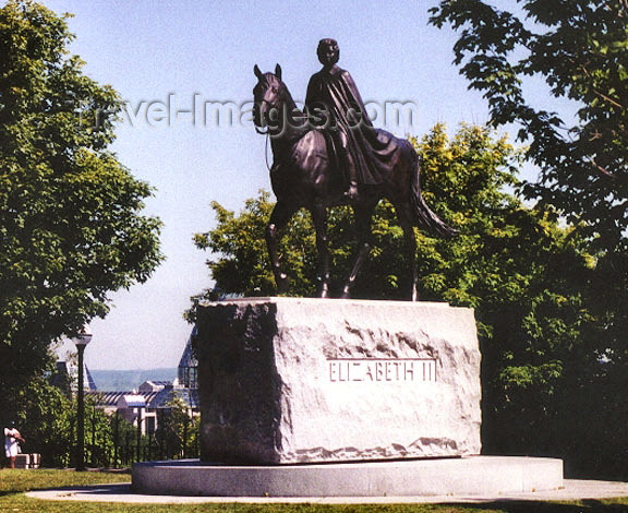 canada374: Canada / Kanada - Ottawa (National Capital Region): Queen Elizabeth II - equestrian statue - photo by G.Frysinger - (c) Travel-Images.com - Stock Photography agency - Image Bank