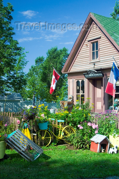 canada411: Scenic garden and antiques in front of store in Barton, Nova Scotia, Canada - photo by D.Smith - (c) Travel-Images.com - Stock Photography agency - Image Bank