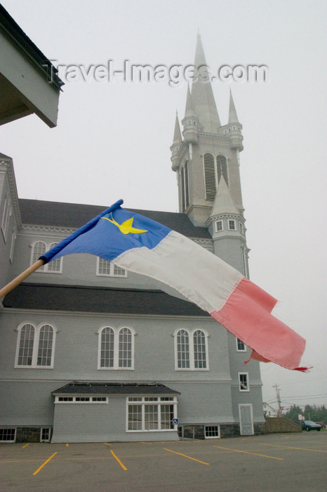 canada422: Acadian flags in the Meteghan, Acadian region of Nova Scotia, Canada - photo by D.Smith - (c) Travel-Images.com - Stock Photography agency - Image Bank