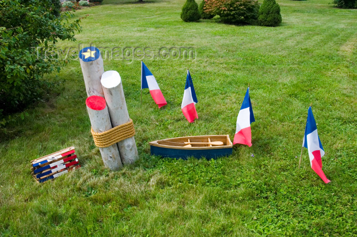 canada423: Acadian flags in the Meteghan, Acadian region of Nova Scotia, Canada - photo by D.Smith - (c) Travel-Images.com - Stock Photography agency - Image Bank