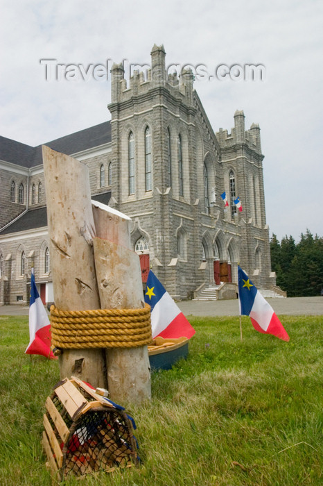 canada424: Acadian flags in the Meteghan, Acadian region of Nova Scotia, Canada - photo by D.Smith - (c) Travel-Images.com - Stock Photography agency - Image Bank