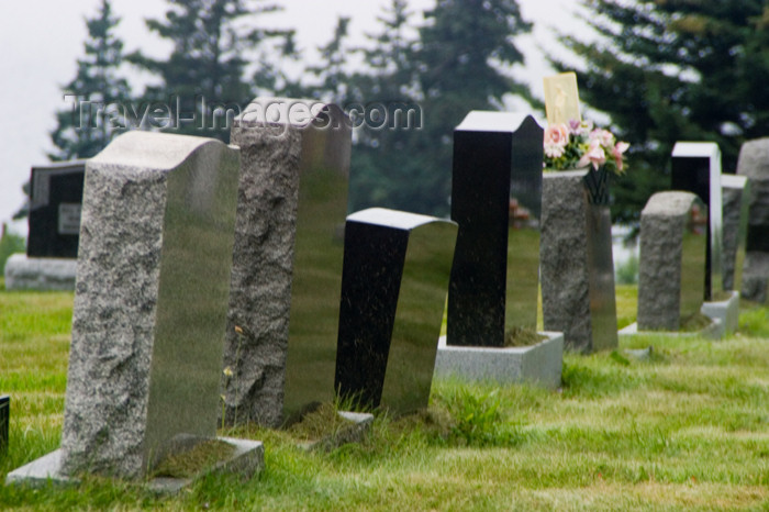 canada426: Tombstones in a graveyard in the Acadian region of Nova Scotia, Canada - photo by D.Smith - (c) Travel-Images.com - Stock Photography agency - Image Bank