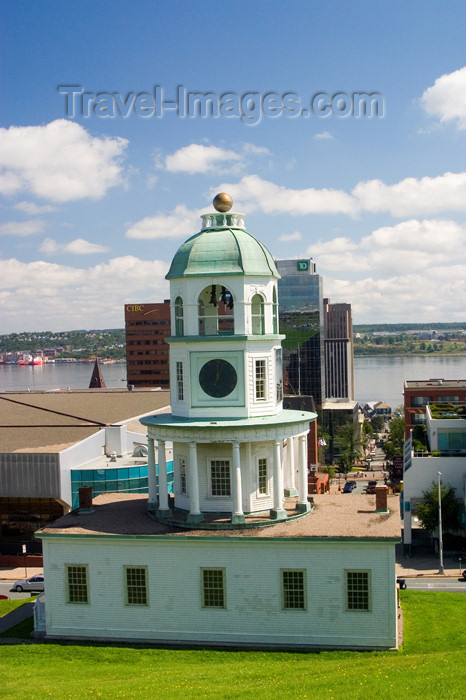 canada429: The Citadel fort clock tower in the foreground with dowtown Halifax, Nova Scotia, Canada in the background - photo by D.Smith - (c) Travel-Images.com - Stock Photography agency - Image Bank