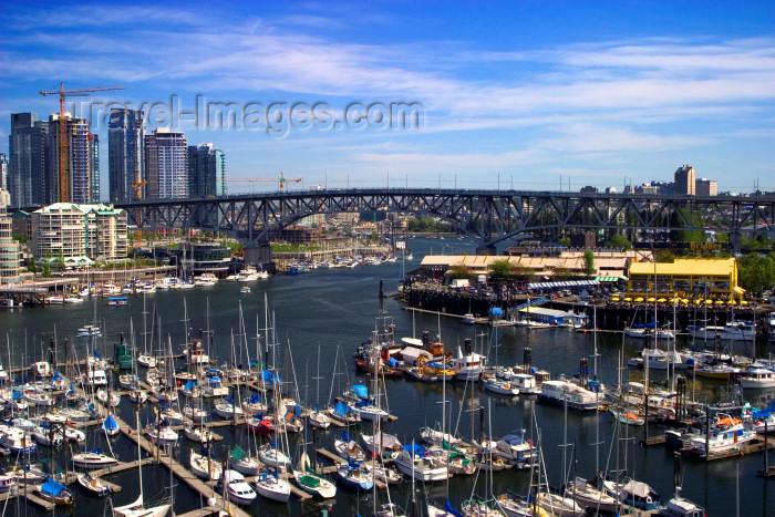 canada517: Canada / Kanada - Vancouver: Aerial view of False Creek marina and Granville Island - bridge - photo by D.Smith - (c) Travel-Images.com - Stock Photography agency - Image Bank