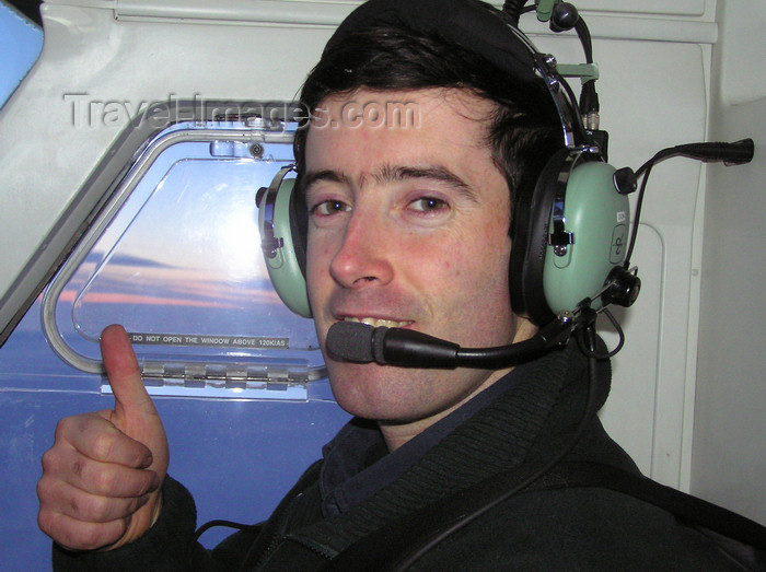 canada519: Fort Good Hope, Northwest Territories, Canada: pilot gives thumbs up - photo by Air West Coast - (c) Travel-Images.com - Stock Photography agency - Image Bank