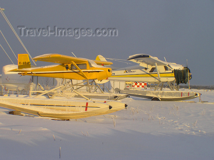 canada522: Northwest Territories, Canada: two float planes - Murphy Rebel C-GDAF, and de Havilland Beaver (DHC2) C-FGYN, Adlair Aviation - amphibious floats - photo by Air West Coast - (c) Travel-Images.com - Stock Photography agency - Image Bank