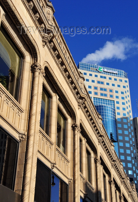 canada56: Winnipeg, Manitoba, Canada: Curry Building - Portage Avenue / Route 85 - architect John D. Atchison - developed by City Comptroller Duncan Steele Curry - neo-Gothic façade in terracotta - TD Centre in the background - photo by M.Torres - (c) Travel-Images.com - Stock Photography agency - Image Bank