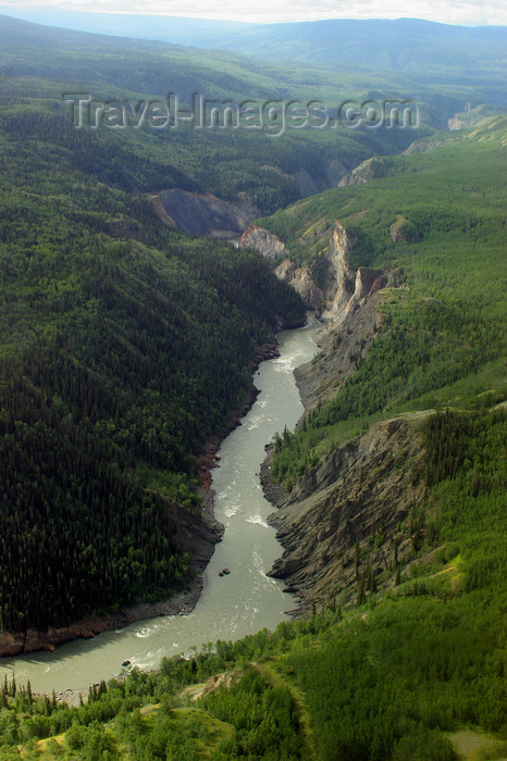 canada560: Skitine river, BC, Canada: from the air - photo by R.Eime - (c) Travel-Images.com - Stock Photography agency - Image Bank