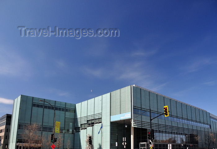 canada561: Montreal, Quebec, Canada: GBQ library, designed by Patkau Architects, Croft-Pelletier and Gilles Guité - boulevard de Maisonneuve Est, Quartier Latin - Grande Bibliothèque du Québec, Bibliothèque et Archives nationales du Québec - photo by M.Torres - (c) Travel-Images.com - Stock Photography agency - Image Bank