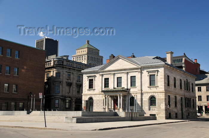 canada583: Montreal, Quebec, Canada: Old Customs House - Ancienne-Douane, part of the Montreal Museum of Archaeology, Pointe-à-Callière complex - architect John Ostell - Place Royale from Rue de La Commune Ouest - Vieux-Montréal - photo by M.Torres - (c) Travel-Images.com - Stock Photography agency - Image Bank