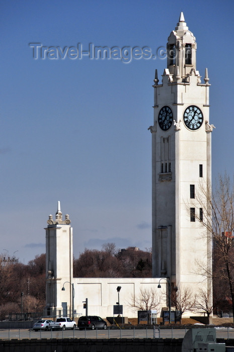 canada611: Montreal, Quebec, Canada: Tour de l'Horloge / Sailors' Memorial Tower - designed by the engineer F. W. Cowie - the corner stone was laid by Edward, Prince of Wales - clock driven by pendulums, built by Gillett and Johnson of Croydon - Quai de l'Horloge - Vieux-Port - photo by M.Torres - (c) Travel-Images.com - Stock Photography agency - Image Bank