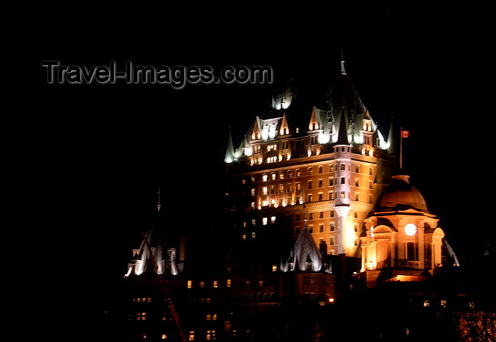 canada634: Quebec City, Quebec: Château Frontenac grand hotel at night - photo by B.Cain - (c) Travel-Images.com - Stock Photography agency - Image Bank