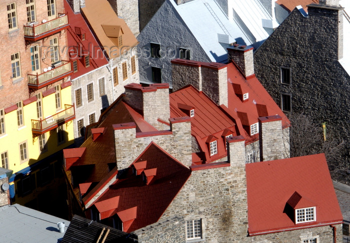 canada637: Quebec City, Quebec: city roof tops - photo by B.Cain - (c) Travel-Images.com - Stock Photography agency - Image Bank