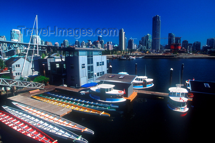 canada673: Vancouver, BC, Canada: dragon boats and skyscrapers - photo by D.Smith - (c) Travel-Images.com - Stock Photography agency - Image Bank