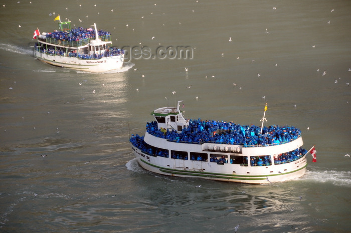 canada686: Niagara Falls, Ontario, Canada: Maid of the Mist VII meets Maid of the Mist V - Niagara river - tour boats in the Niagara Gorge - photo by M.Torres - (c) Travel-Images.com - Stock Photography agency - Image Bank