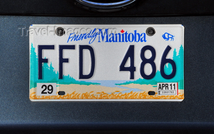 canada765: Winnipeg, Manitoba, Canada: Manitoba license plate - 'Friendly Manitoba' - photo by M.Torres - (c) Travel-Images.com - Stock Photography agency - Image Bank