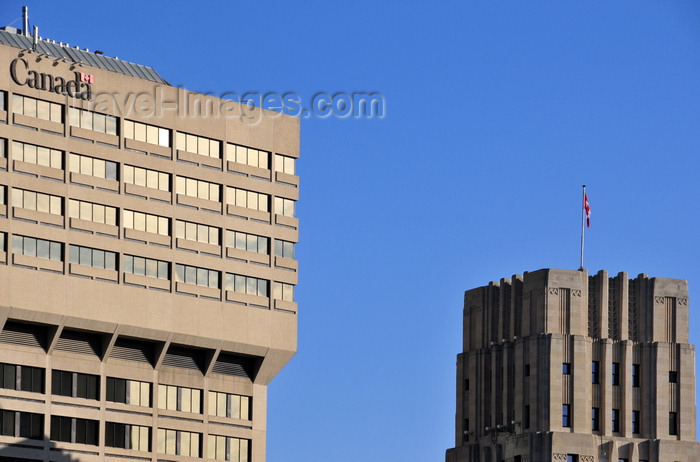 canada794: Winnipeg, Manitoba, Canada: Canadian Grain Commission Building and Federal Building (right) - Main Street - photo by M.Torres - (c) Travel-Images.com - Stock Photography agency - Image Bank