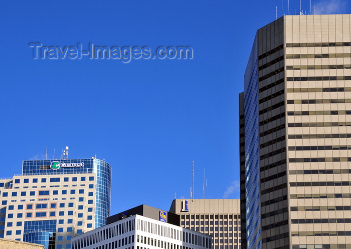 canada795: Winnipeg, Manitoba, Canada: Downtown skyscrapers - left to right: TD Centre, Royal Bank Building, Richardson Building, Commodity Exchange - photo by M.Torres - (c) Travel-Images.com - Stock Photography agency - Image Bank