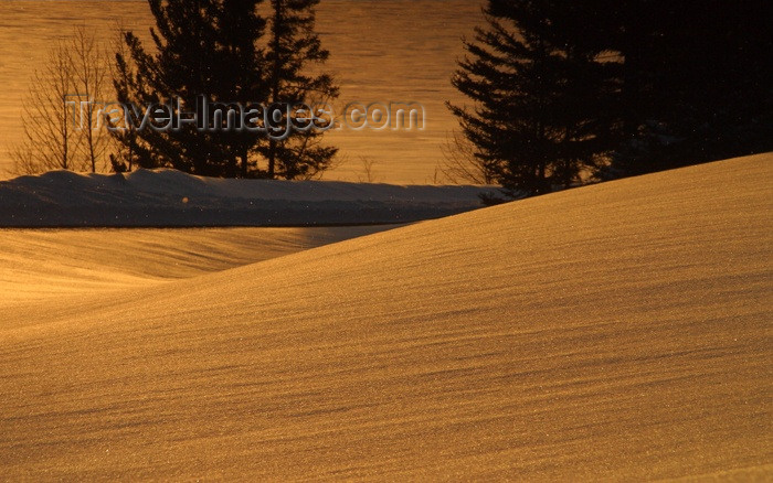 canada95: Canada / Kanada - Saskatchewan: orange sunset reflecting on the snow in scenic Northern Canada - photo by M.Duffy - (c) Travel-Images.com - Stock Photography agency - Image Bank