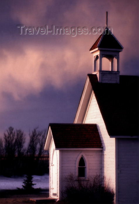 canada97: Canada / Kanada - Charming old Church and gorgeous sky - photo by M.Duffy - (c) Travel-Images.com - Stock Photography agency - Image Bank