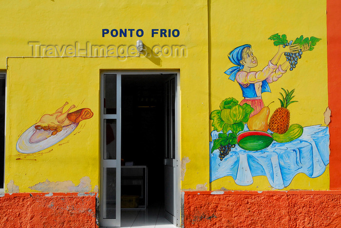 capeverde68: São Filipe, Fogo island - Cape Verde / Cabo Verde: painting on a restaurant wall - 'Ponto Frio' - photo by E.Petitalot - (c) Travel-Images.com - Stock Photography agency - Image Bank