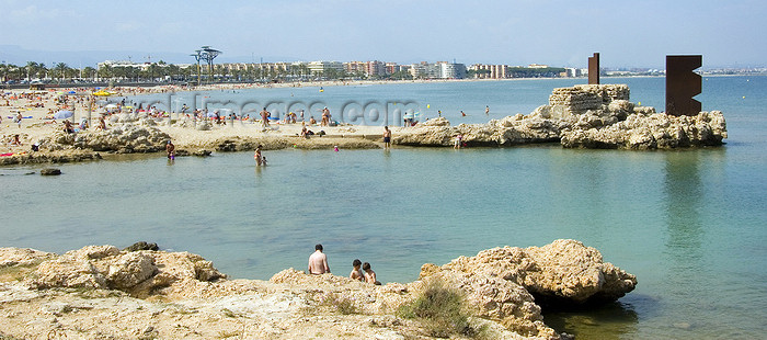 catalon136: La Pineda, Vila-seca, Costa Dorada, Tarragona, Catalonia: the quiet waters of a small cove - photo by B.Henry - (c) Travel-Images.com - Stock Photography agency - Image Bank