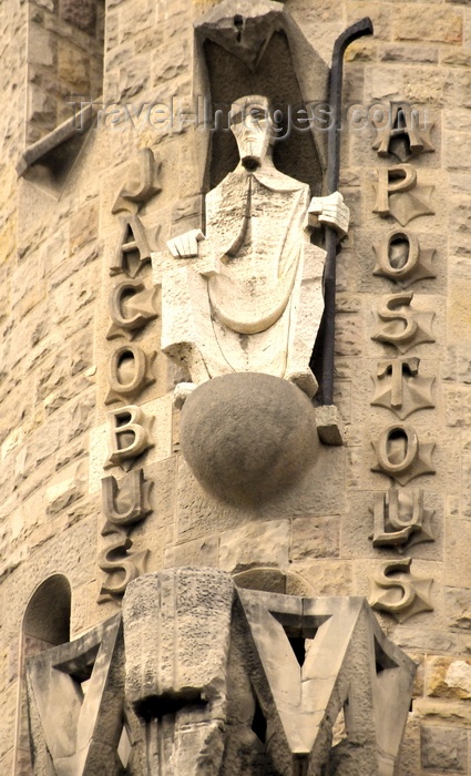 catalon194: Barcelona, Catalonia: Gaudí's Sagrada Familia cathedral - Saint James - photo by M.Torres - (c) Travel-Images.com - Stock Photography agency - Image Bank