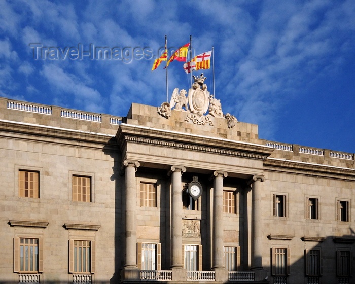 catalon248: Barcelona, Catalonia: Barcelona City Hall, the Casa de la Ciutat (Ajuntament de Barcelona) - plaça de Sant Jaume, Barri Gòtic, Gothic Quarter - photo by M.Torres - (c) Travel-Images.com - Stock Photography agency - Image Bank