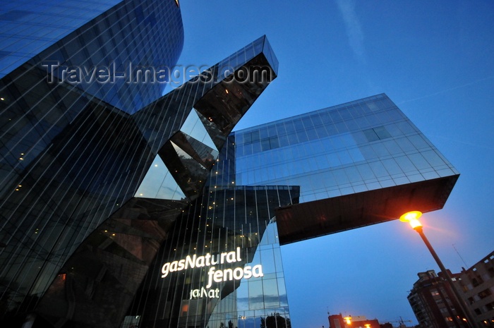 catalon258: Barcelona, Catalonia: Fenosa Natural Gas building with name, former Torre Mare Nostrum - High-tech architecture - photo by M.Torres - (c) Travel-Images.com - Stock Photography agency - Image Bank