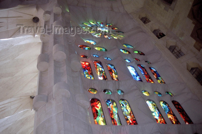 catalon92: Catalonia - Barcelona: stained glass windows in the Sagrada Familia Basilica - photo by M.Bergsma - (c) Travel-Images.com - Stock Photography agency - Image Bank