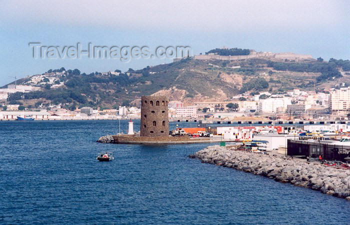 ceuta17: Ceuta, North Africa: Mount Hacho and the marina - one of the Pillars of Hercules / Monte Hacho e a marina / Monte Hacho y el Puerto Deportivo - photo by M.Torres - (c) Travel-Images.com - Stock Photography agency - Image Bank