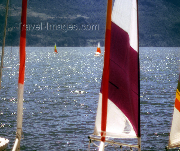 chile106: Araucanía Region, Chile - Pucón: Lake Villarica - sails - photo by Y.Baby - (c) Travel-Images.com - Stock Photography agency - Image Bank