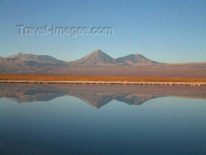 chile11: Atacama Desert/ deserto de Atacama (Atacama region), Chile: lake - mountain reflection - photo by S.Alston - (c) Travel-Images.com - Stock Photography agency - Image Bank