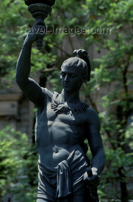 chile145: Santiago de Chile: sculpture of indigenous man, former National Congress, now the Ministry of External Relations - photo by C.Lovell - (c) Travel-Images.com - Stock Photography agency - Image Bank