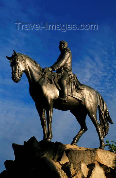 chile173: Valparaíso, Chile: statue of hero and country founder Bernardo O'Higgins mounted on a horse- photo by C.Lovell - (c) Travel-Images.com - Stock Photography agency - Image Bank