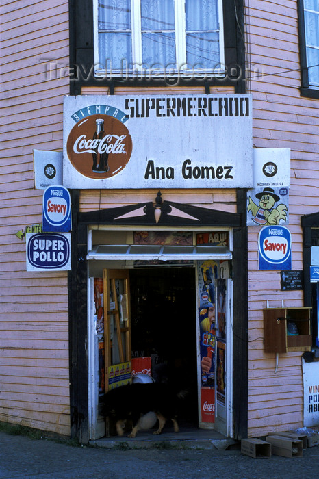 chile196: Chonchi, Chiloé island, Los Lagos Region, Chile: local shop - Supermercado Ana Gomez - photo by C.Lovell - (c) Travel-Images.com - Stock Photography agency - Image Bank