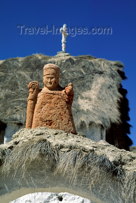 chile242: Lauca National Park, Arica and Parinacota region, Chile: Christian icon at the quaint 17th century adobe church in the village of Parinacota - Norte Grande - photo by C.Lovell - (c) Travel-Images.com - Stock Photography agency - Image Bank