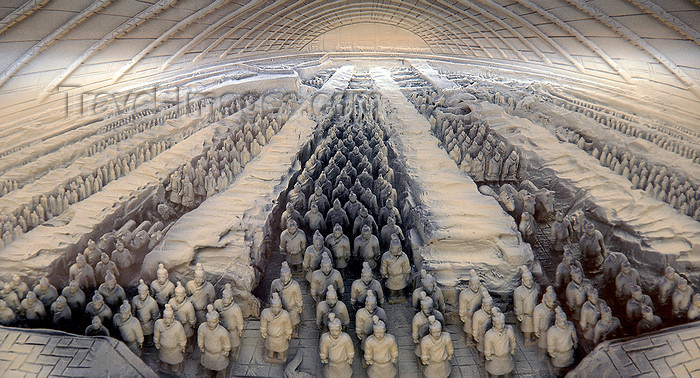 china238: Sculpture of the Terra Cotta Warriors, Xian, China. - (c) Travel-Images.com - Stock Photography agency - Image Bank