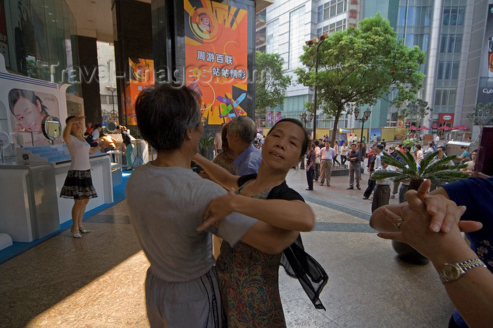 china264: Shanghai, China: Nanjing Road - Morning dancers - Huangpu District - photo by Y.Xu - (c) Travel-Images.com - Stock Photography agency - Image Bank