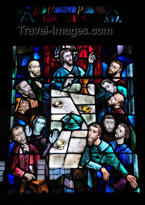 colombia103: Bogotá, Colombia: Monserrate basilica - stained glass - the Last Easter - Monserrate Hill - Santa Fe - photo by M.Torres - (c) Travel-Images.com - Stock Photography agency - Image Bank