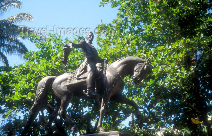 colombia11: Colombia - Cartagena: Simon Bolivar monument  - equestrian statue - photo by D.Forman - (c) Travel-Images.com - Stock Photography agency - Image Bank