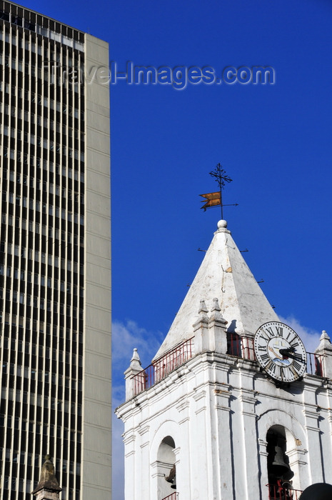 colombia122: Bogotá, Colombia: bell tower of Iglesia de San Francisco and Torre Avianca, view from Avenida Jiménez - barrio Veracruz - Santa Fe - photo by M.Torres - (c) Travel-Images.com - Stock Photography agency - Image Bank