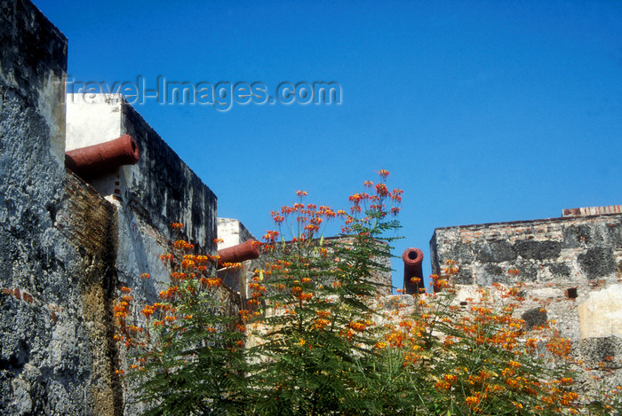 colombia14: Colombia - Cartagena: old cannons on the city wall - UNESCO World Heritage Site - photo by D.Forman - (c) Travel-Images.com - Stock Photography agency - Image Bank