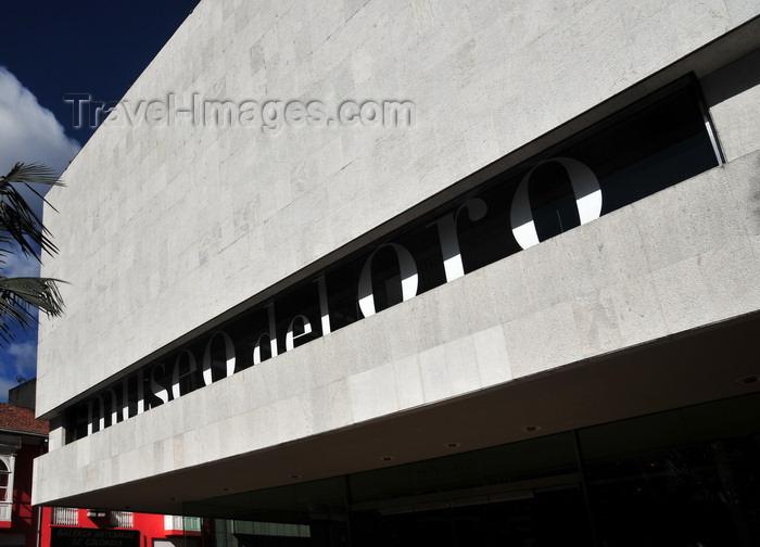 colombia143: Bogotá, Colombia: Gold Museum - Museo del Oro - white marble façade on Parque Santander - architect Germán Samper Gnecco - houses a collection of 40,000 pre-Hispanic pieces in gold, wood, shell, stone and textiles - Banco de la República - photo by M.Torres - (c) Travel-Images.com - Stock Photography agency - Image Bank