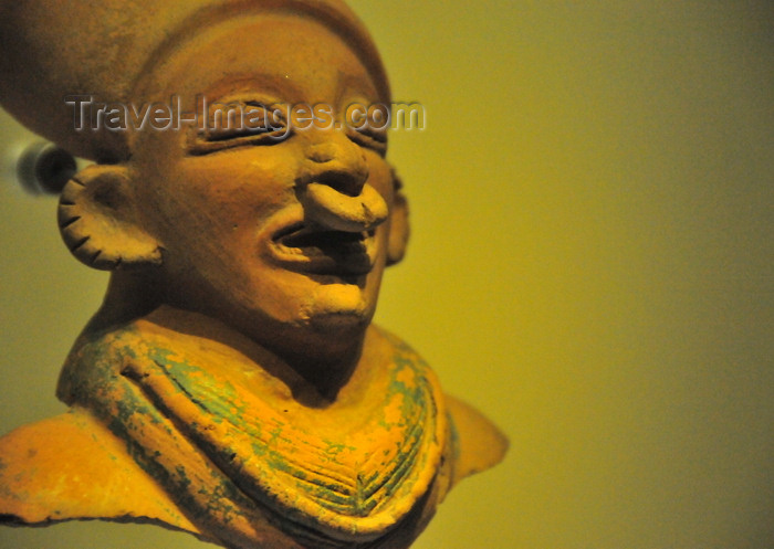 colombia148: Bogotá, Colombia: Gold Museum - Museo del Oro - ceramic statue with deformed skull and ornaments inserted in the skin - from Pupiales, Nariño Department, Andes - photo by M.Torres - (c) Travel-Images.com - Stock Photography agency - Image Bank