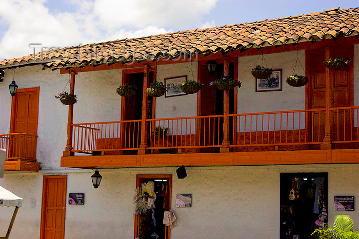 colombia23: Medellín, Colombia: balconies of a colonial building, picturesque architecture of Antioquia that evokes the memory of the Colombian colonial period - Pueblito Paisa - photo by E.Estrada - (c) Travel-Images.com - Stock Photography agency - Image Bank