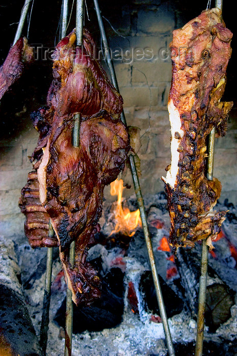 colombia36: Zipaquirá, department of Cundinamarca, Colombia: typical Colombian food - delicious meat on the spike - churrasco - photo by E.Estrada - (c) Travel-Images.com - Stock Photography agency - Image Bank
