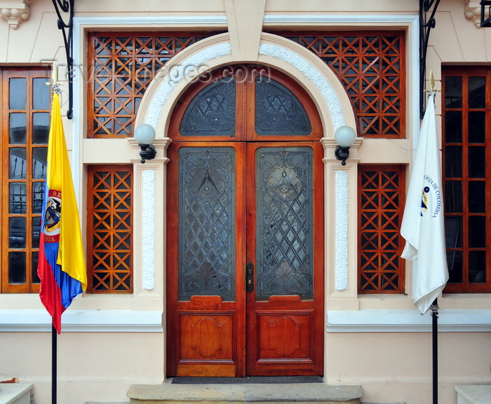 colombia87: Bogotá, Colombia: Colombian Free Masonry - entance to Grand Lodge of Colombia - Gran Logia de Colombia - Casa Kopp D'Avila - architect Alberto Manrique Martin - Calle 18 - Veracruz - Santa Fe - photo by M.Torres - (c) Travel-Images.com - Stock Photography agency - Image Bank